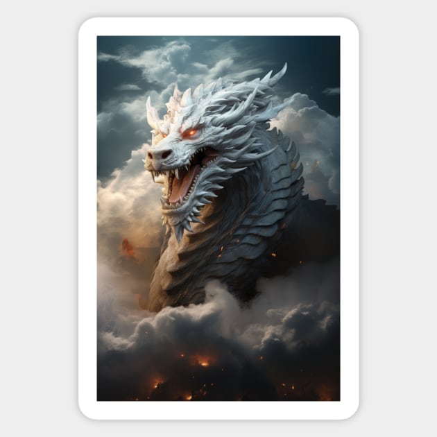Cloud Dragon Fantasy Sticker by JensenArtCo